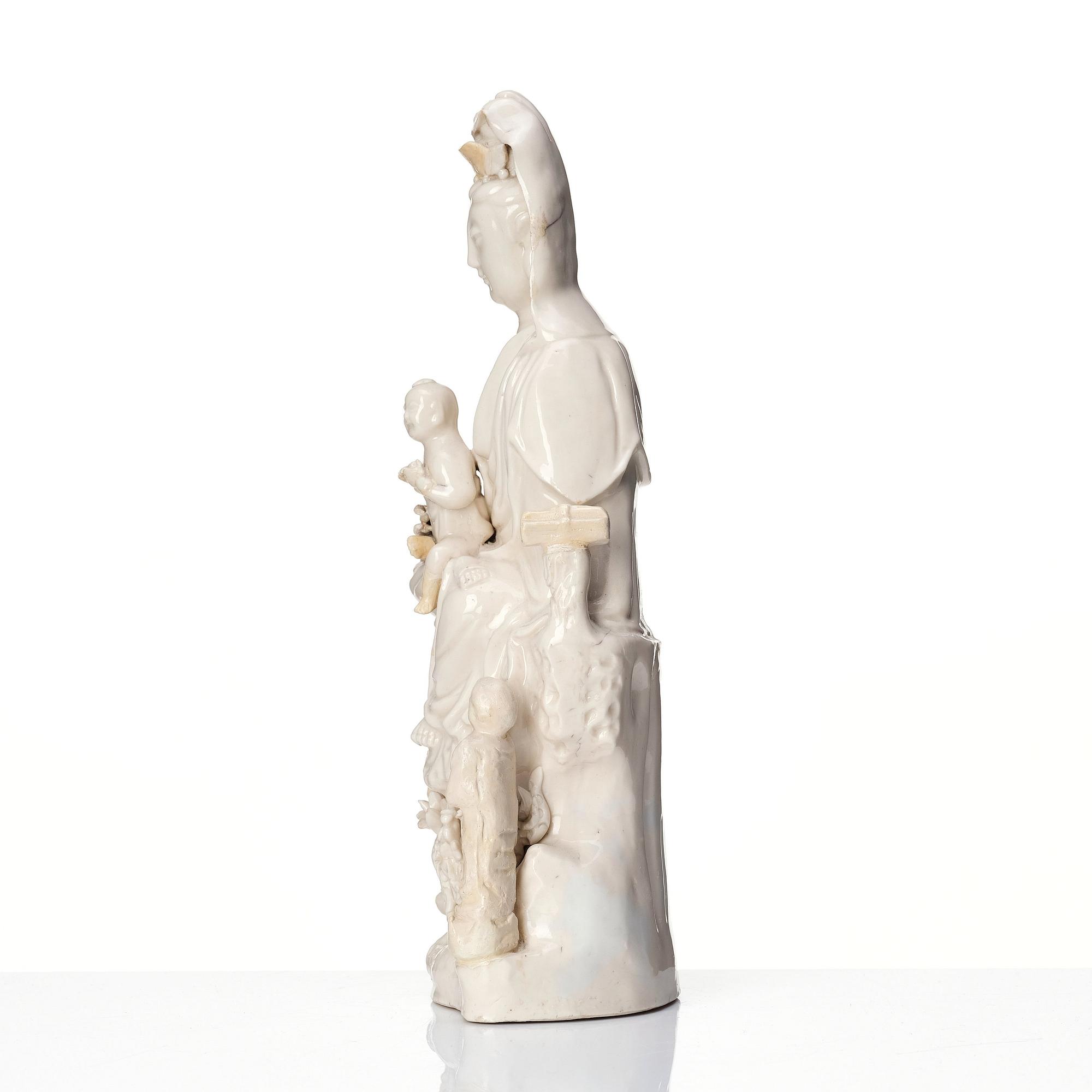 Guanyin, blanc de chine. Kina, Dehua, sen Mingdynasti/tidig Qingdynasti.