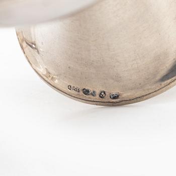 Eight Swedish silver cups/bowls on foot, with marks including GAB, Stockholm 1921.
