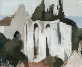 336. SIXTEN LUNDBOHM, olja på papper uppklistrad på pannå. Sign. Dat 1965 a tergo.