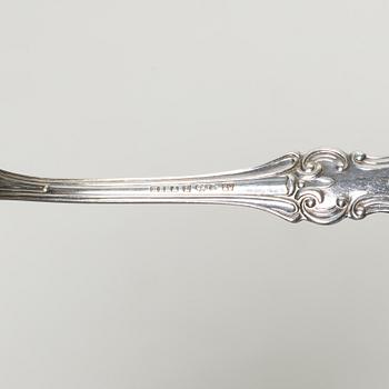 Mocking spoons, 12+5 pcs, silver, including model "Olga", including GAB, Stockholm 1964.