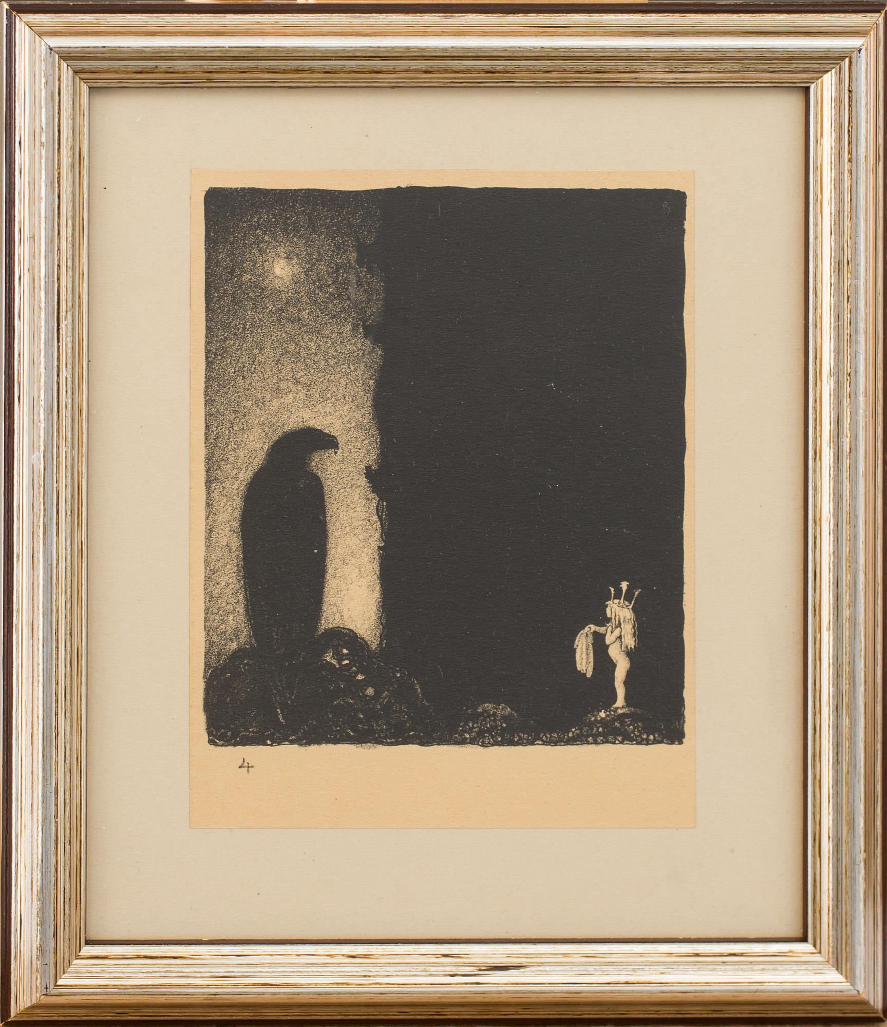JOHN BAUER, litografi, osignerad.