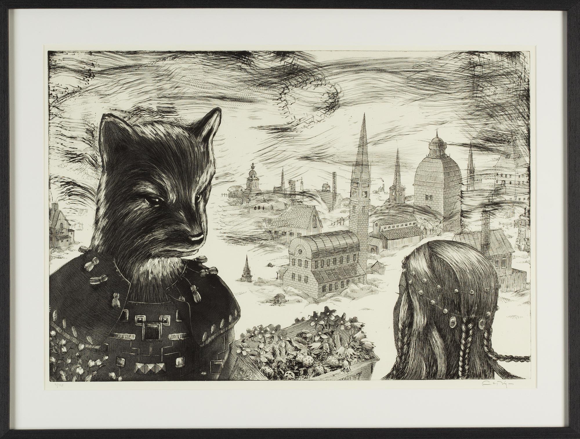 Ernst Billgren, etching, signed 9/225.