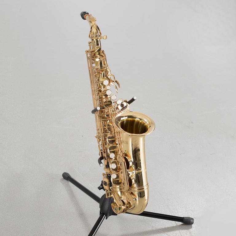 A late 20th century saxophone by Thomson.