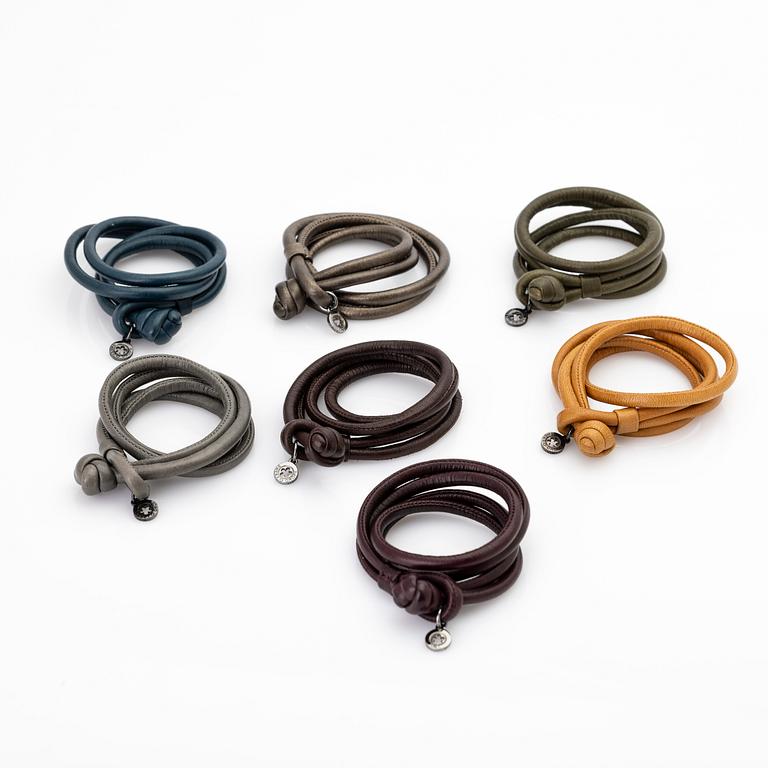Ole Lynggaard, Leather bracelets, 7, for “Sweet Drops”, designed by Charlotte Lynggaard.