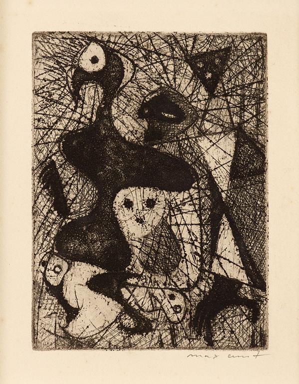 Max Ernst, Frontispiece for "Tranches de savoir, suivi du secret de la situation politique" by Henri Michaux.