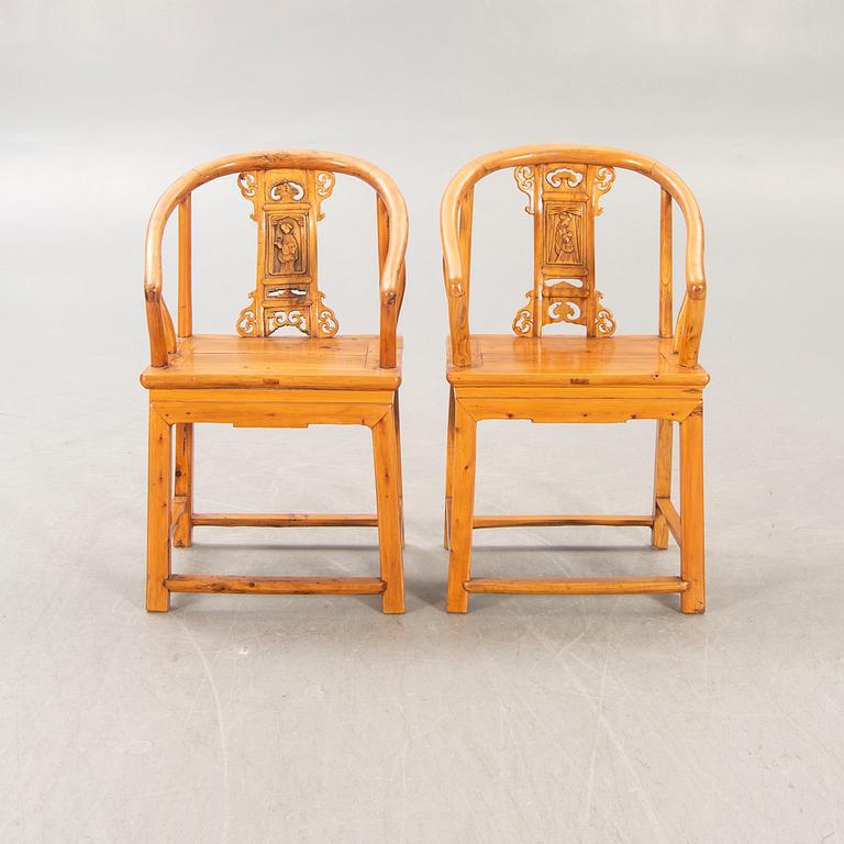 A pair of Chinese chairs around 1900.