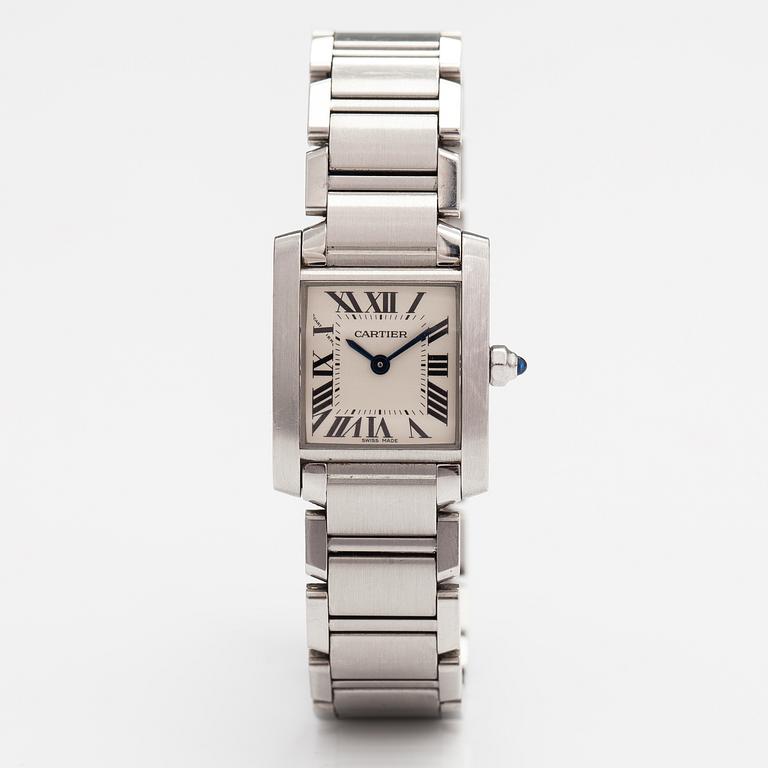 Cartier, Tank Francaise, wristwatch, 21 x 20 mm.
