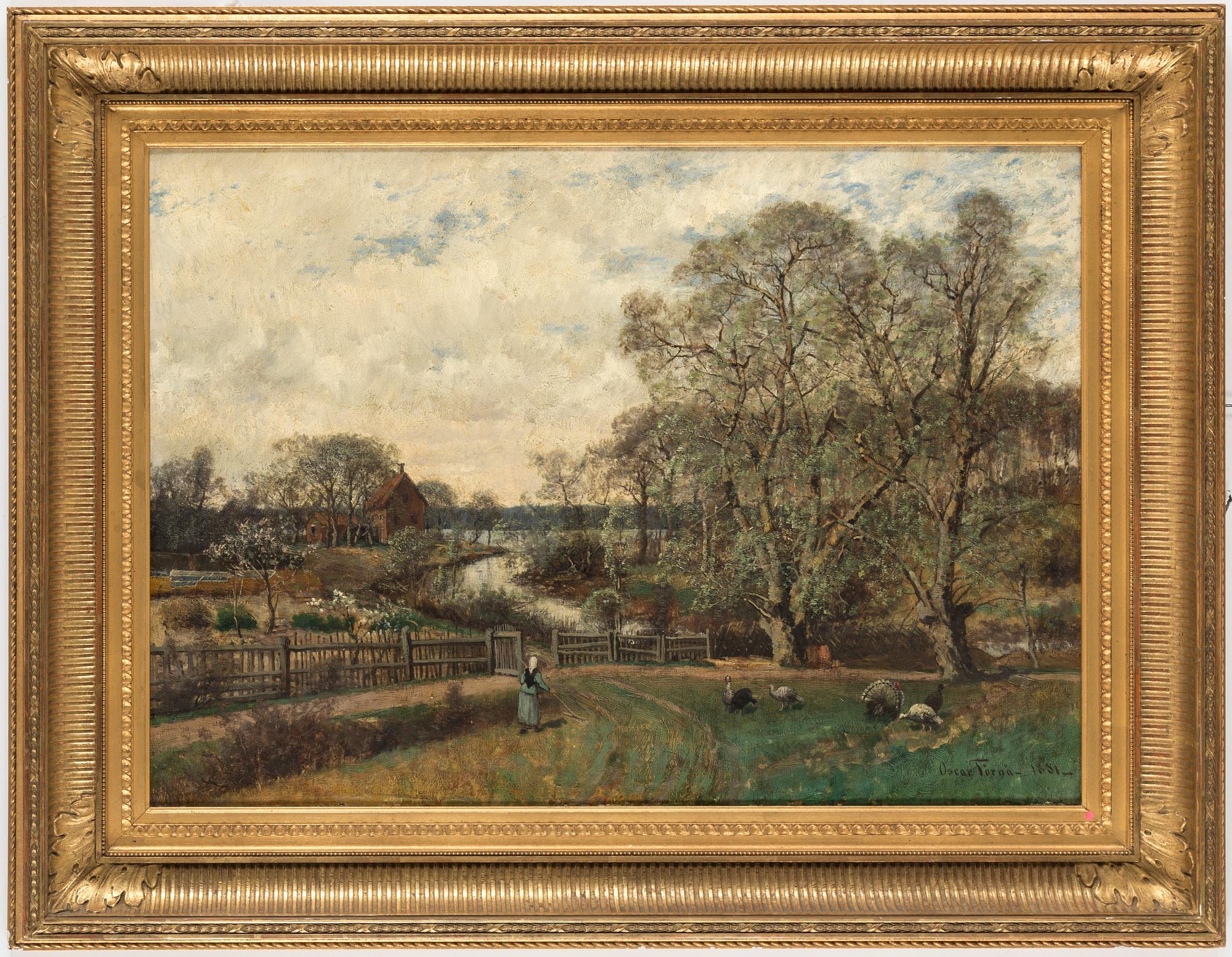OSCAR TÖRNÅ, Olja på duk, signerad och daterad 1881.