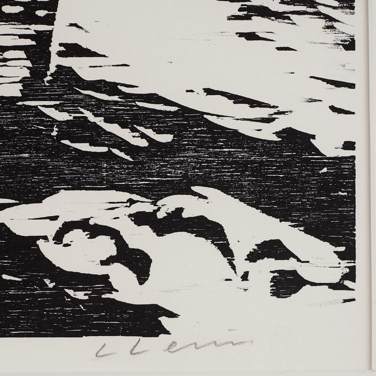 Lars Lerin, träsnitt, signerad 41/120.