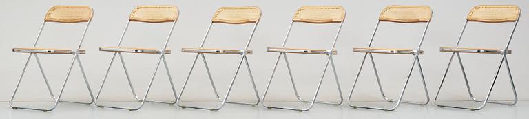 STOLAR 6 st, "Plia Folding Chair", Giancarlo Piretti, Anonima Castelli, 1900-talets andra hälft.