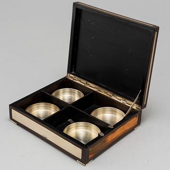 TENN & SILVER AB. A silver and wood box. Gothenburg 1948.