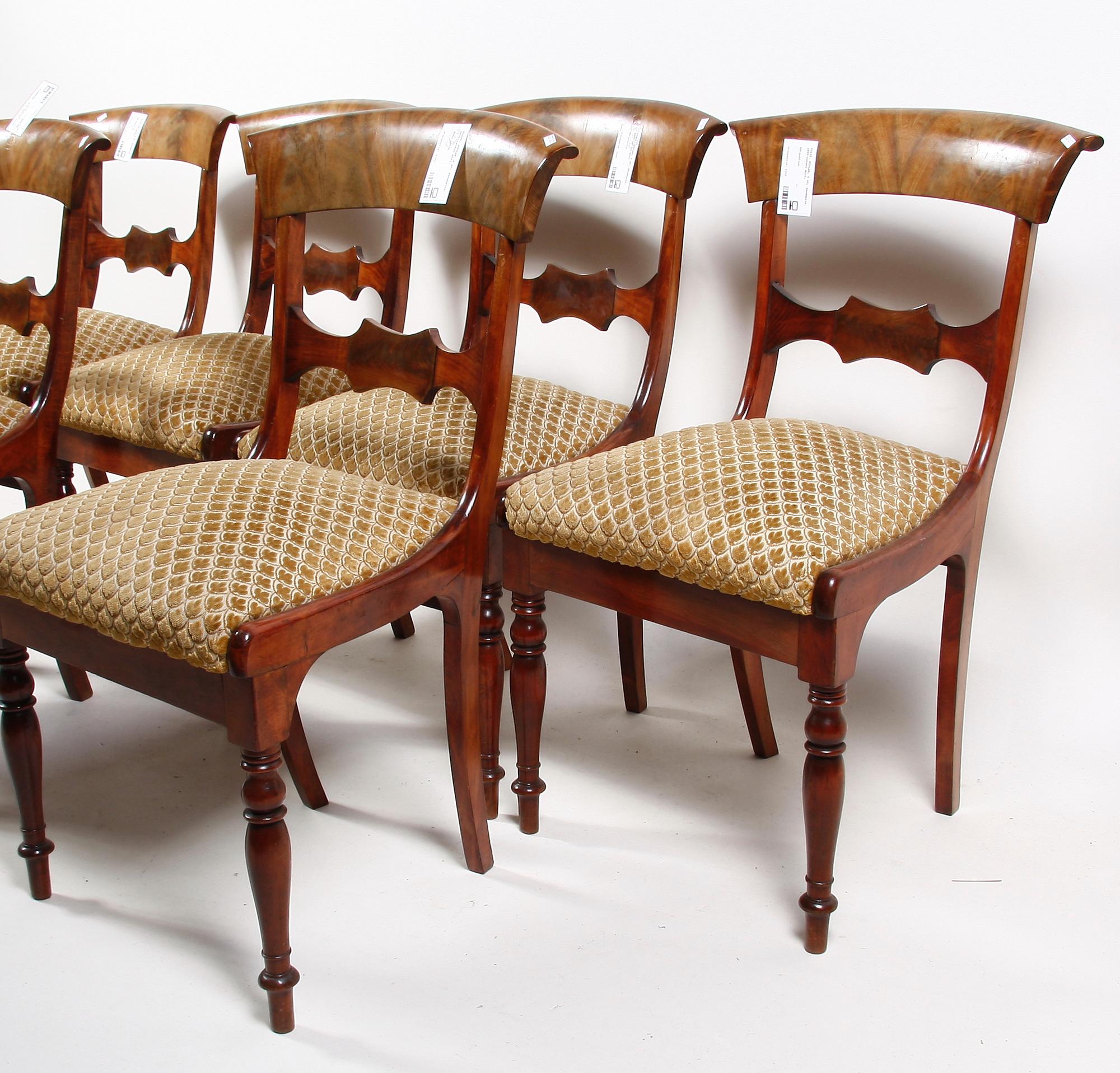 STOLAR, 6 st, senempire. 1800-talets mitt.