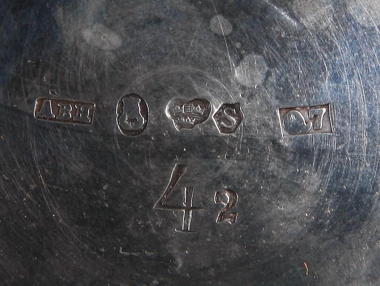 PARTI SILVER, 4 delar, 1800/1900-tal.