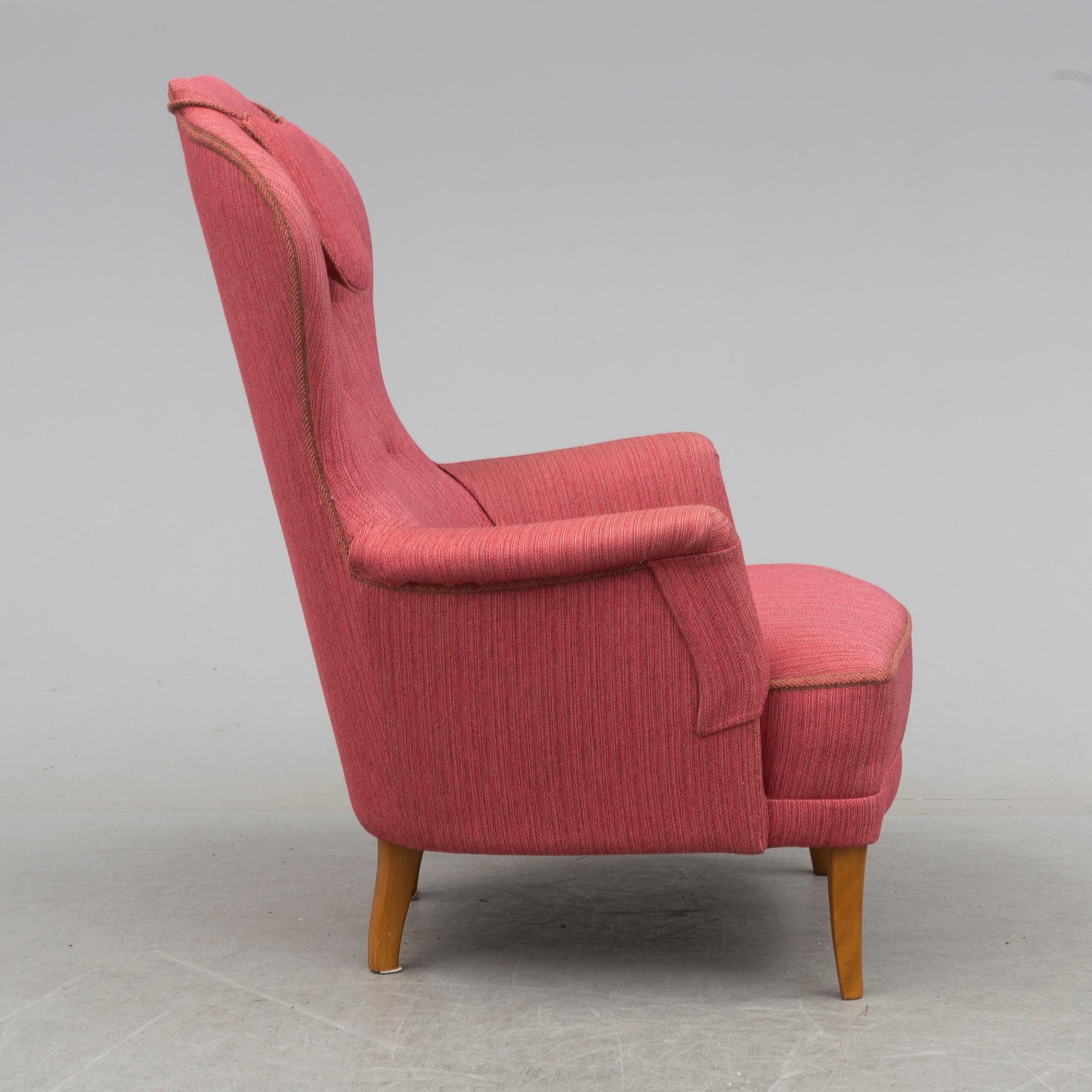 CARL MALMSTEN, a 'Farmor' easy chair from AB O.H. Sjögren, Tranås, 1987.