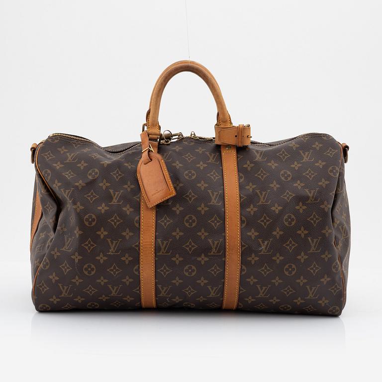 Louis Vuitton, A Monogram 'Keepall 50 Bandouliere' Weekendbag, 1990.
