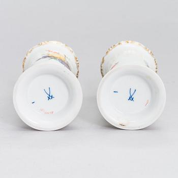 A set of 20th century eight Meissen porcelain objects.