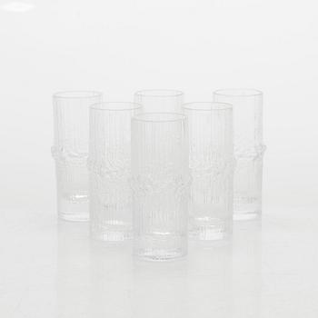 Tapio Wirkkala, snapsglas, 6 st, "Niva", Iittala. I originallåda.