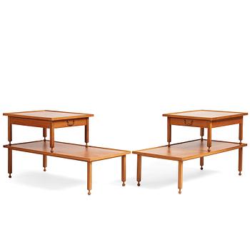 307. Josef Frank, a pair of 'model 1073' tables, Svenskt Tenn, Sweden before 1985.