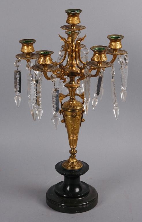 KANDELABER, oscariansk, sent 1800-tal.
