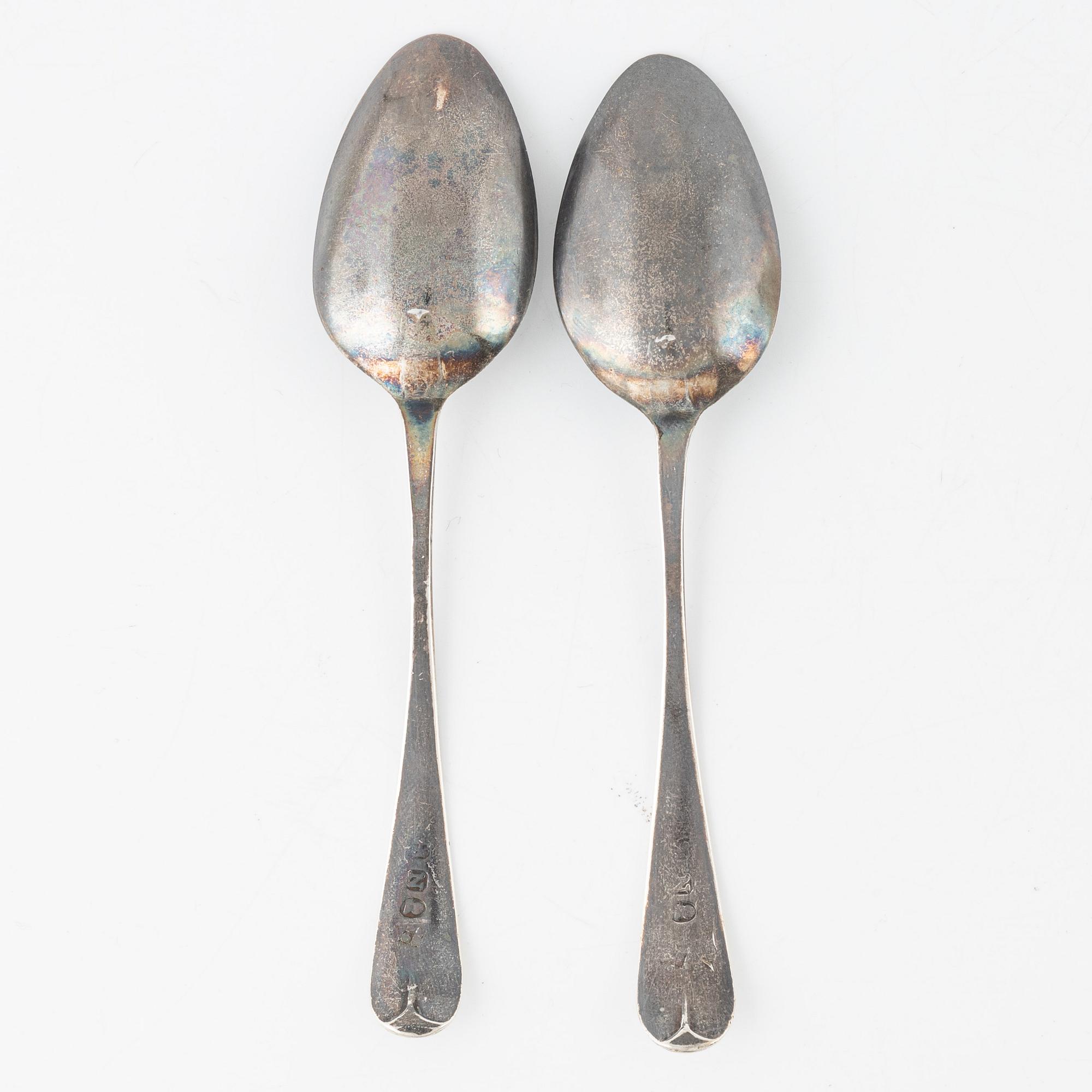 Äggställ, silver, bl.a. Walker Knowles & Co, Sheffield, England, 1800-tal.