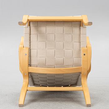 Bruno Mathsson, fåtölj/karmstol, "Eva", Firma Karl Mathsson, sent 1900-tal.