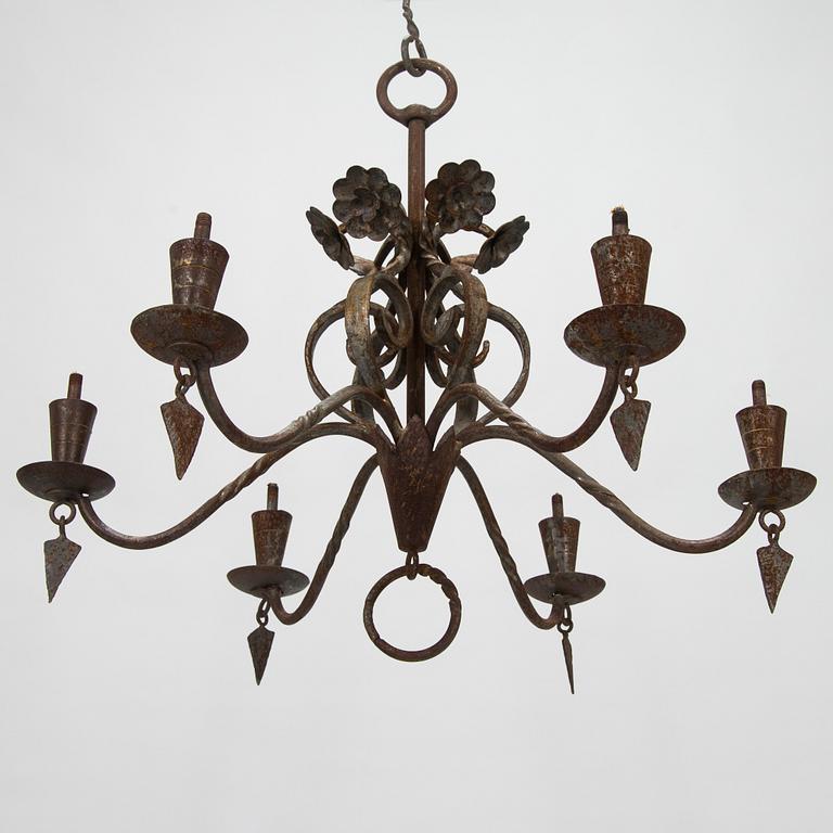 Paavo Tynell, a 1920/1930's 'R4/1704' chandelier for Taito.