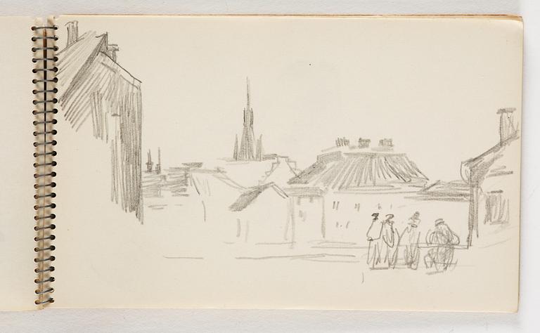 Lotte Laserstein, 10 små skissblock med teckningar.