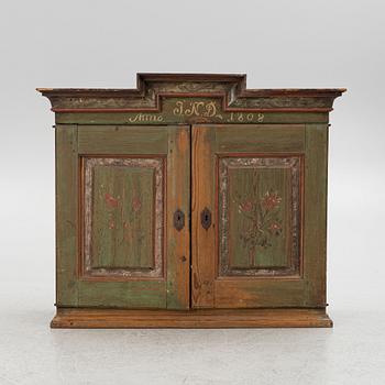 Cabinet., folk art, dated 1808.