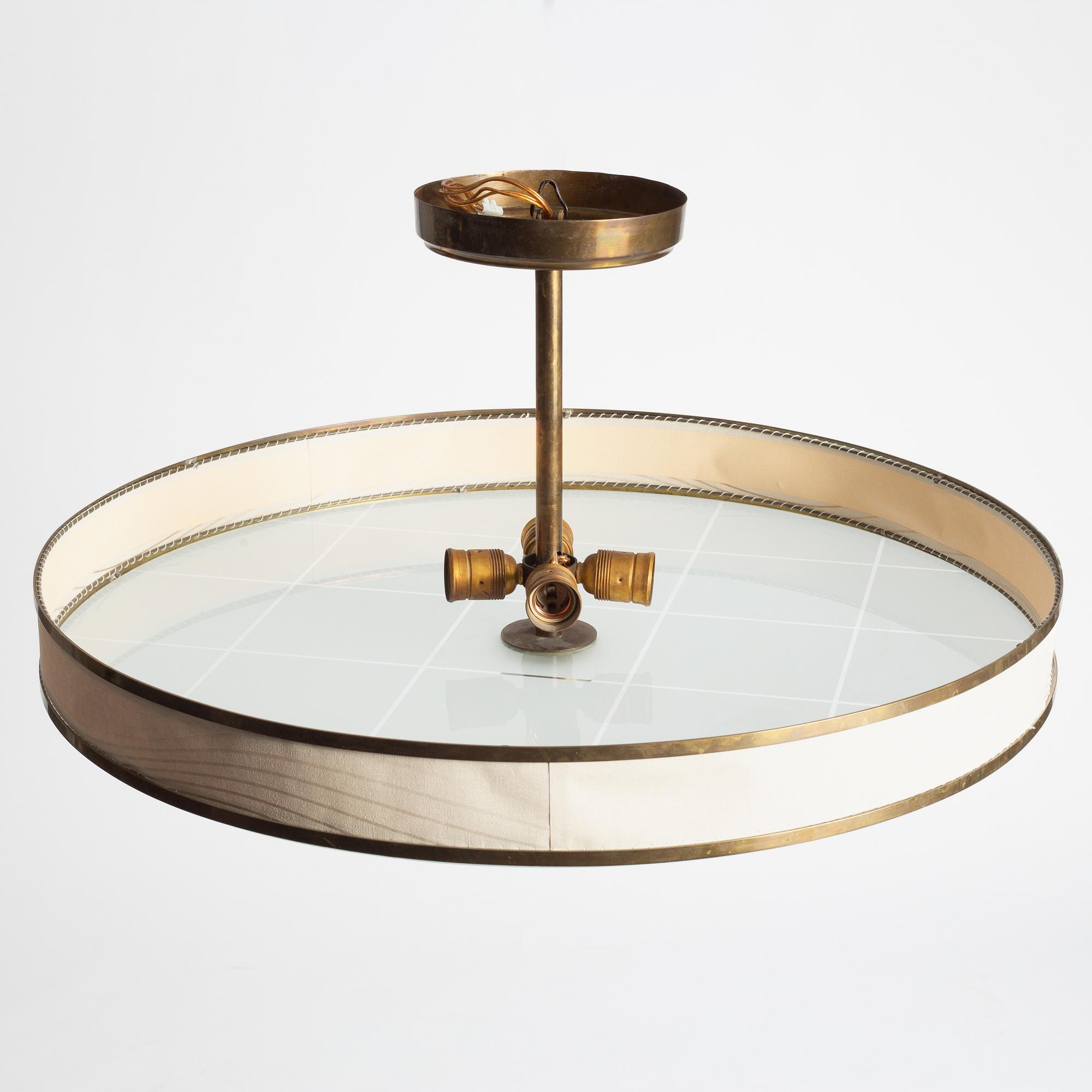 Taklampa, funkis, modellnummer 976,  Bjerkås Armatur, 1930-tal.