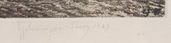 EMIL JOHANSSON-THOR, etsning, sign o dat "1929".