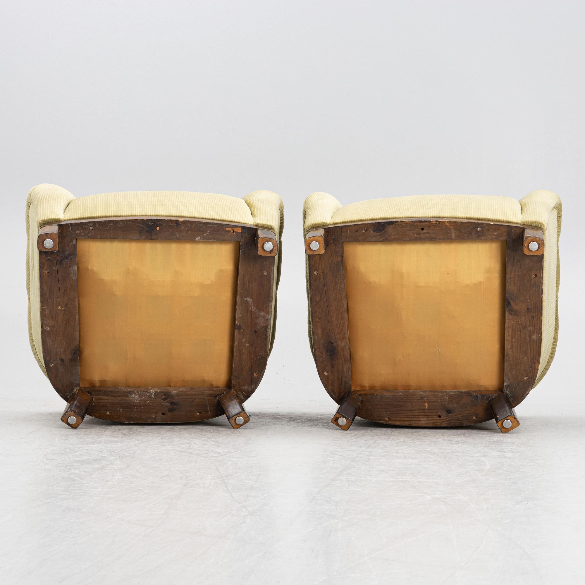 Fåtöljer, ett par, Swedish modern, 1930-tal.