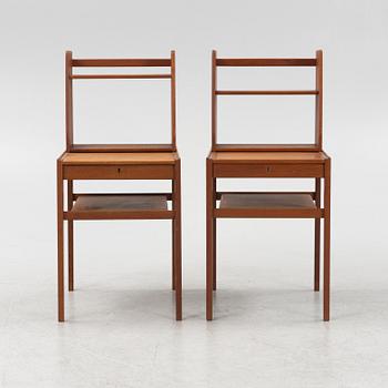 Sven Engström & Gunnar Myrstrand, a pair of 'Dixie' bedside tables, tingströms, Sweden, 1950's/60's.