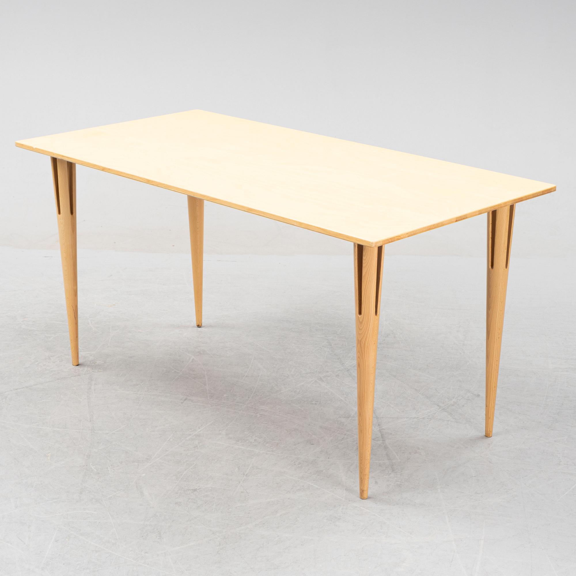 Bruno Mathsson, a birch-veneered dining table from Bruno Mathsson International.