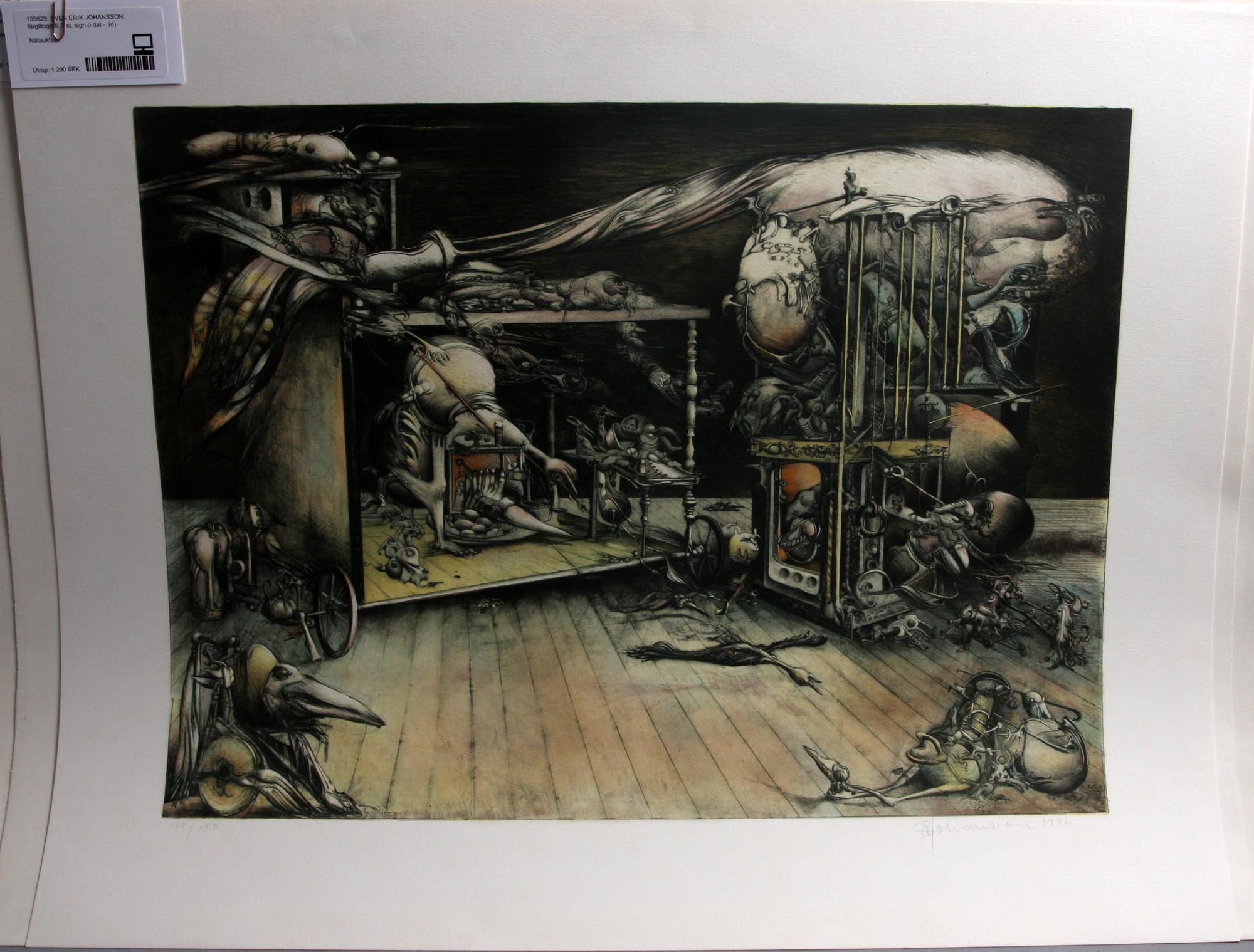 SVEN ERIK JOHANSSON, färglitografi, 3 st, sign o dat -.