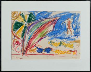 EDOUARD PIGNON, pastell, signerad.