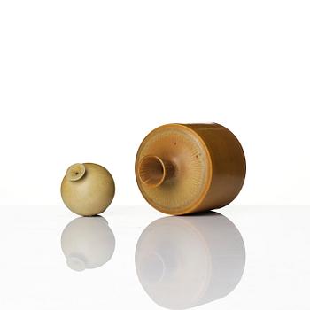 Berndt Friberg, a set of four stoneware vases and two bowls, Gustavsberg Studio 1962-74.