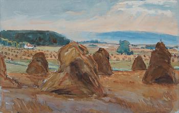 394. Prins Eugen, "Sädeskylar mot Omberg" (Landscape from Omberg, Sweden).