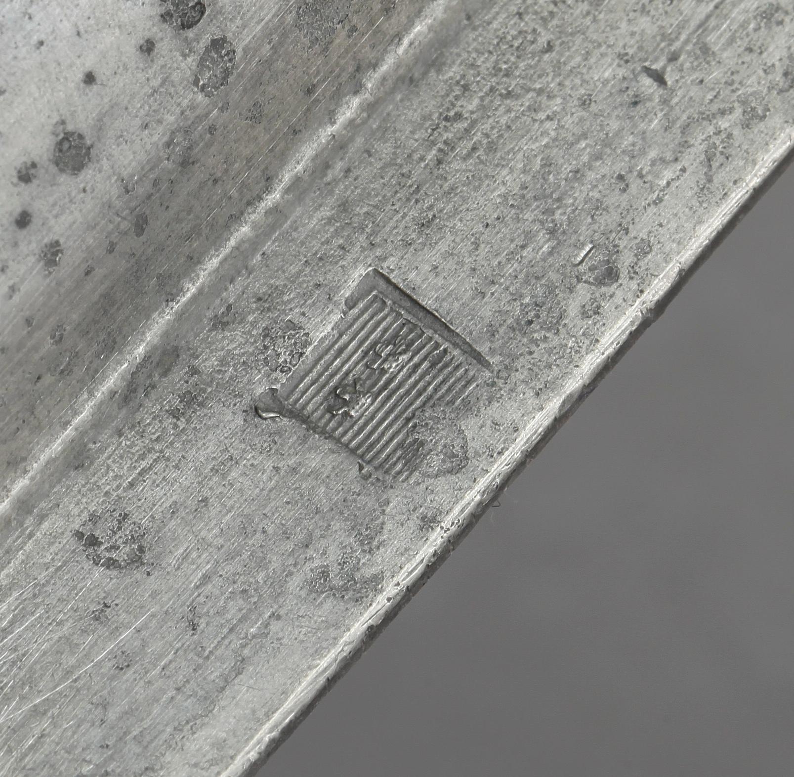 LJUSSTAKAR, ett par, tenn,  P.H. Lundén Lidköping (mästare 1797-1834).