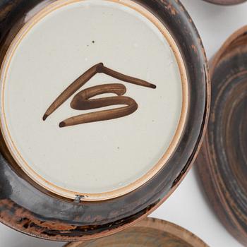 Carl-Harry Stålhane, a 45-piece stoneware "Titan" dinner service, Designhuset, second half of the 20th century.