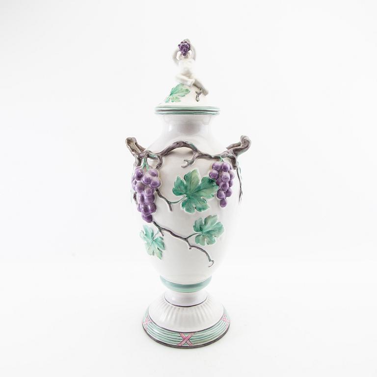Urna med lock Rokoko-stil Rörstrand 1900-talets första hälft.
