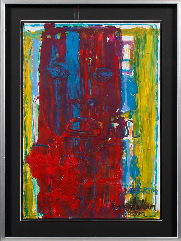 MAURITZ KARSTRÖM, akryl på papper, signerad och daterad 2002.