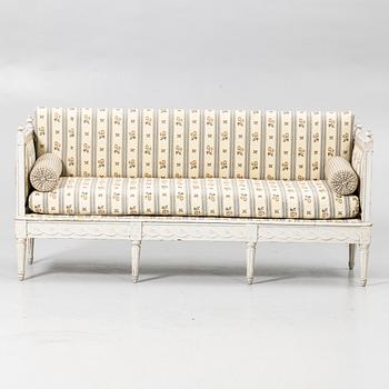 Soffa, gustavianskt provinsarbete, 1700-tal.