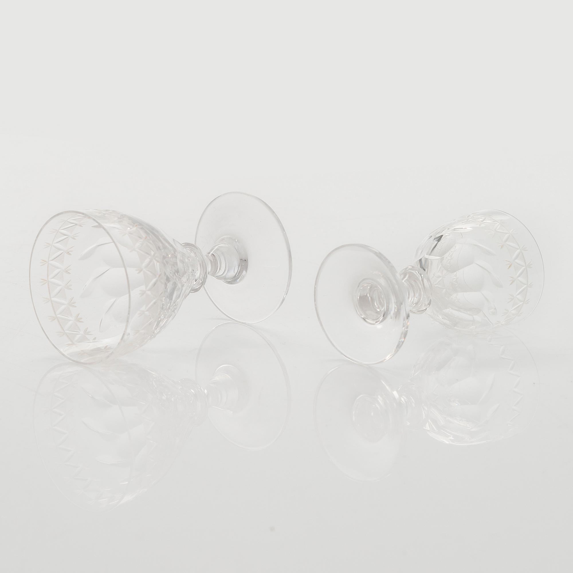 A 144-piece glassware set, limited production for Riihimäen Lasi, 1950s/60s.