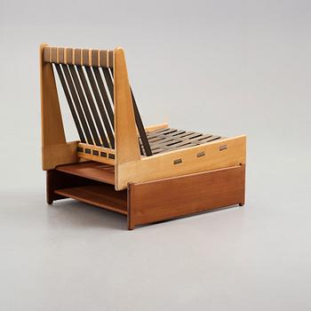 A Torsten Johansson bench with a chair and a table, A.J Iversen, Danmark 1953.