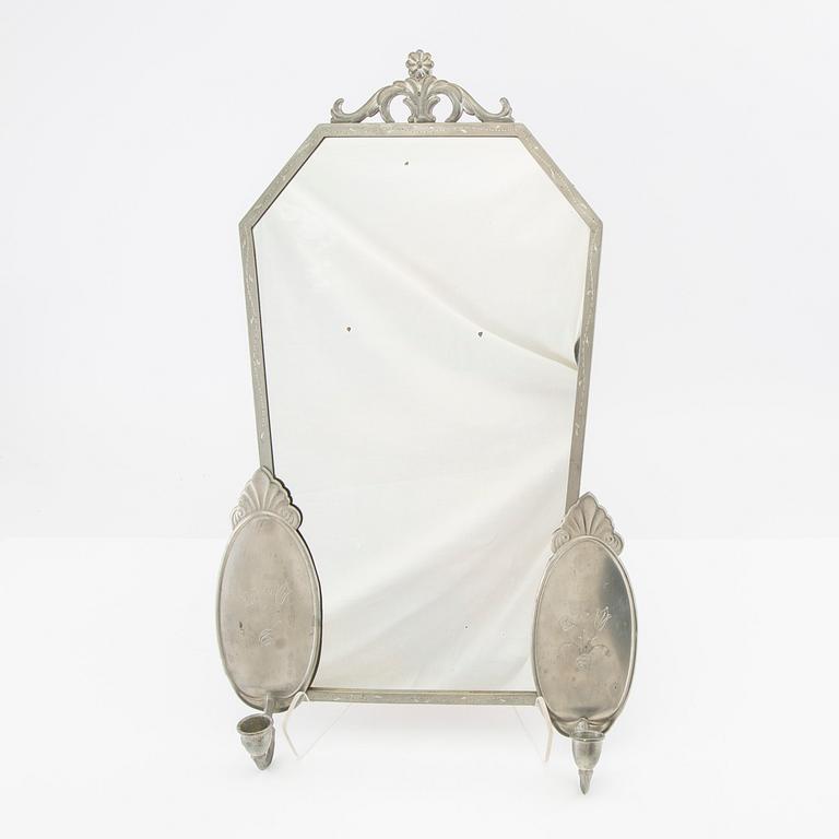 Mirror with wall lights, first half of the 20th century.