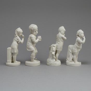 FOUR PARIAN FIGURES, gUSTAFSBERG, early 20th century.