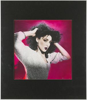 Kari Riipinen, hand coloured photograph, signed and dated -85.