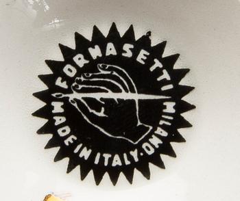 PIERO FORNASETTI, 6 porcelain bowls, Milan, Italy.