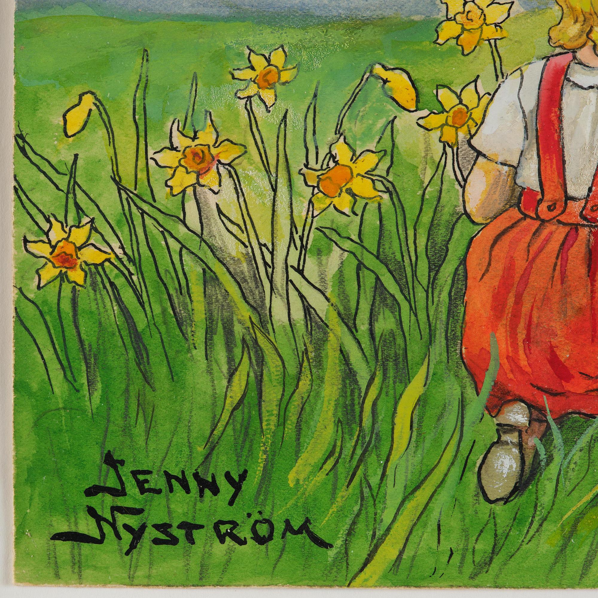Jenny Nyström, Girl and the Daffodils.