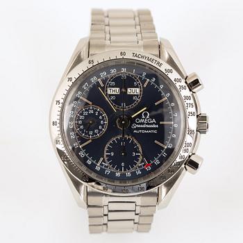 Omega, Speedmaster, Day-Date, "Tachymetre", wristwatch, 39 mm.